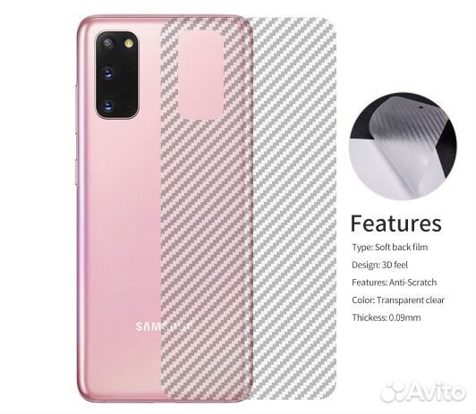 Защитная пленка из углеродного волокна для Samsung