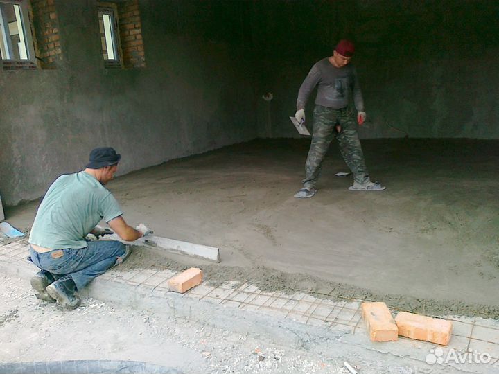 Цементно-песчаная стяжка пола. Цементная стяжка