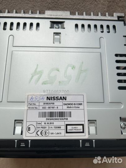 Магнитола на Nissan tiida