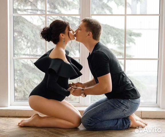 Боди с воланом для беременных на фотосессию