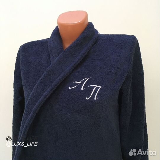 Плюшевый халат с именной вышивкой на заказ