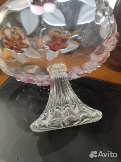 Конфетница из чешского стекла