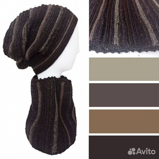 Шапка и снуд Вязаный комплект