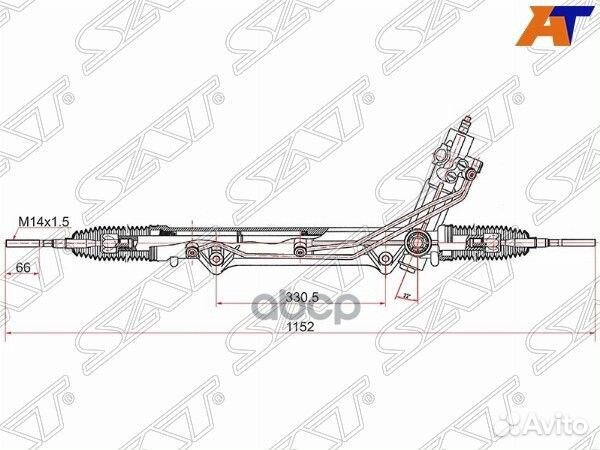 Рейка рулевая BMW X5 01-03 (E53) (без отверстия