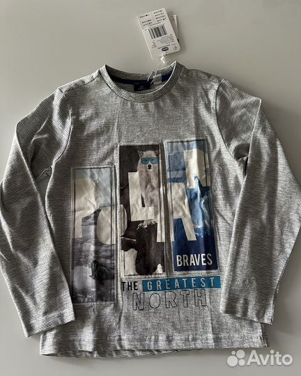 Футболка/лонг новые Name it, Chicco, 122/128