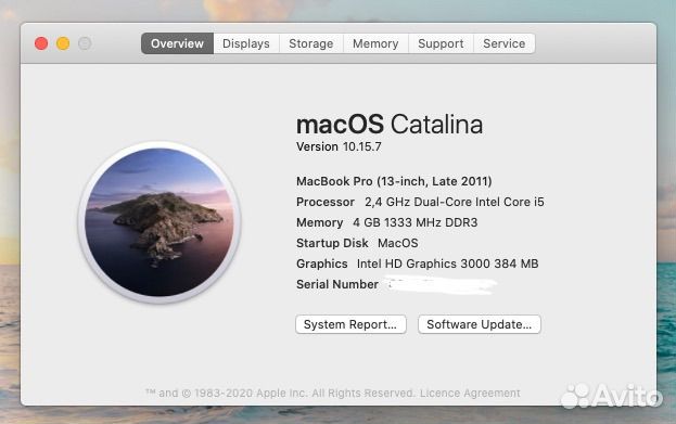 Apple Macbook Pro 13 2011 i5 SSD 180 Гб