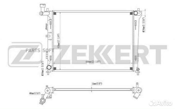 Радиатор охлаждения Хендай i30 I II 07
