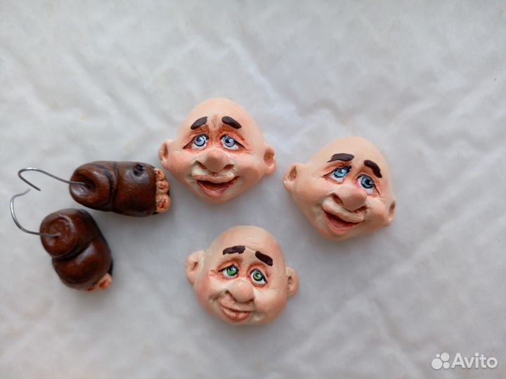 Личики для ватных игрушек расписанные