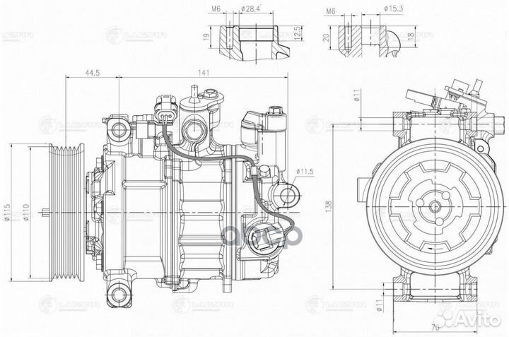 Компрессор кондиц. для а/м BMW 3 (F30) (11) /1