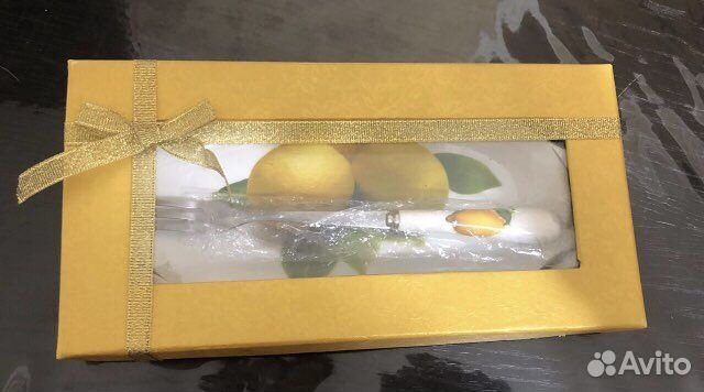 Блюдо для лимона с вилочкой