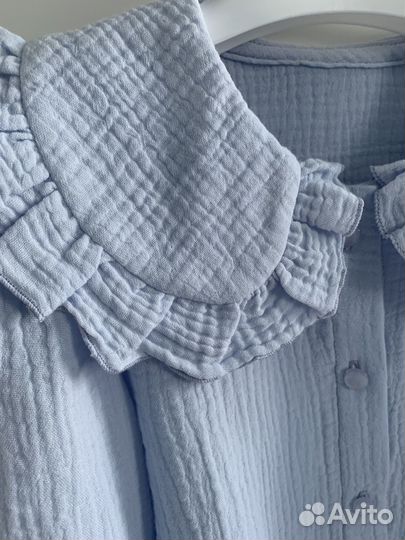 Рубашка для девочки из муслина