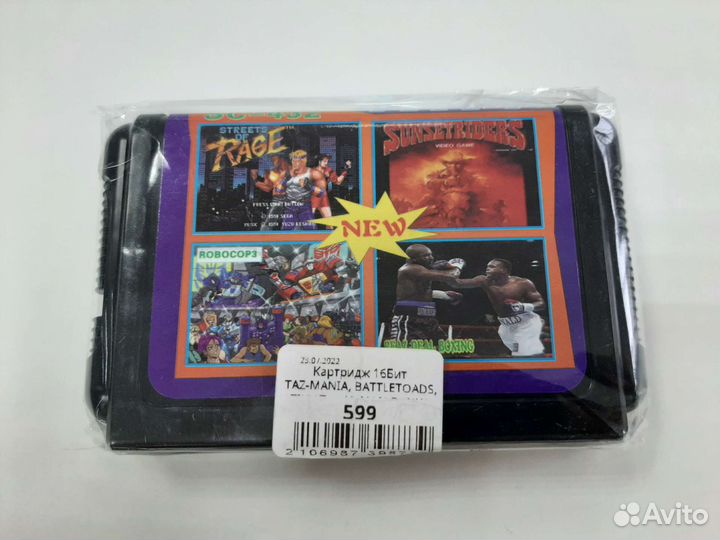 Картридж 16 бит 4в1 (sega, новый)