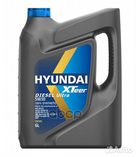 Масло hyundai xteer diesel ultra 5W30 6Л hyundai