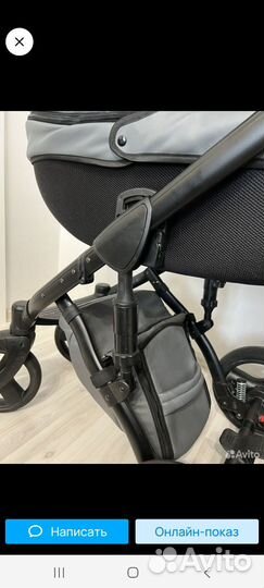 Коляска 3 в 1 из эко кожи