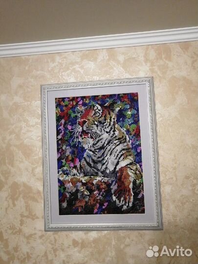 Картины из бисера, детские метрики на заказ