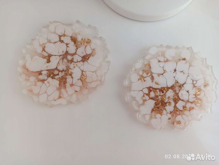 Подстаканники/поднос из эпоксидной смолы