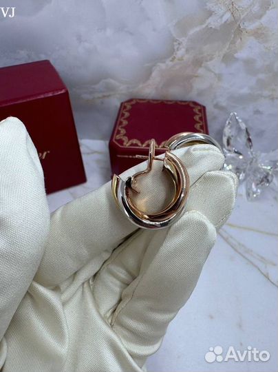 Серьги Cartier trinity 750 проба