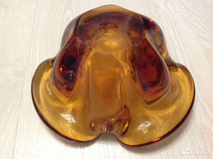 Ваза Чехословатская 70-е г Богемский хрусталь