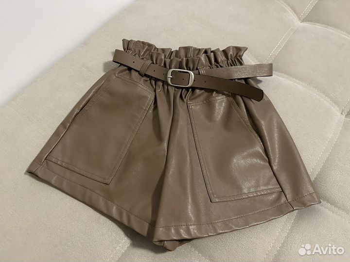 Шорты экокожа, 42(S) размер