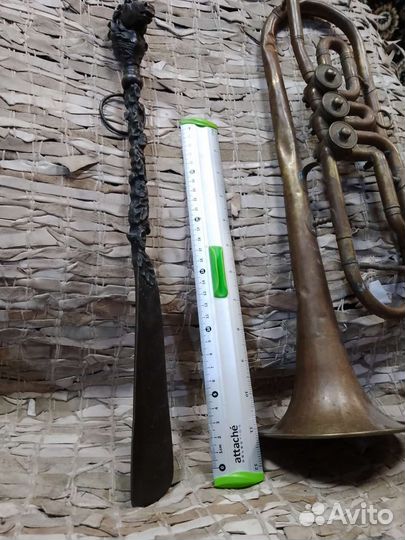 Рожок обувной бронза тяжёлый традиционный