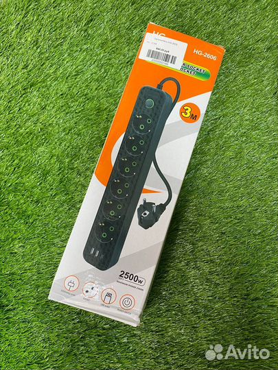 Удлинитель с USB и type-C HG-2606