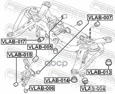 Сайлентблок задней балки volvo XC90 2003