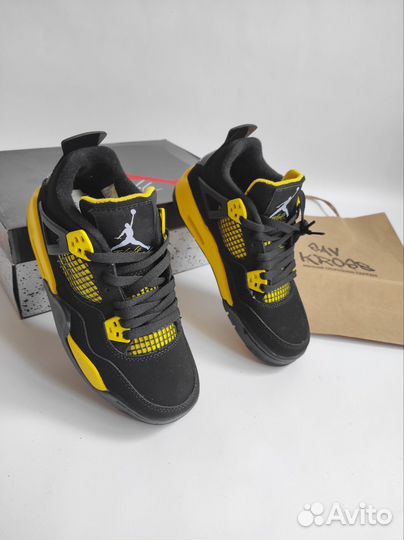 Кроссовки подростковые Jordan 4 retro Люкс (37-39)