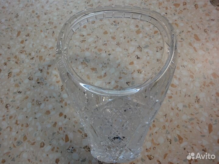 Корзина хрусталь Kristal Samobor Югославия винтаж