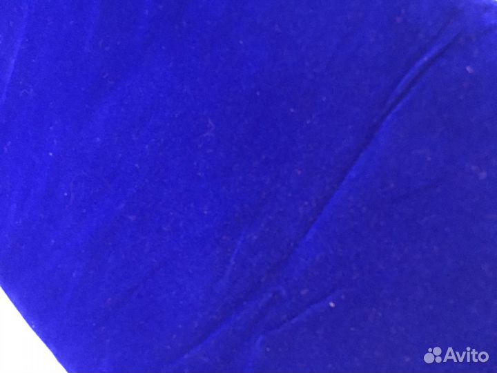 Бархат искусственный ярко-синий (цвет 