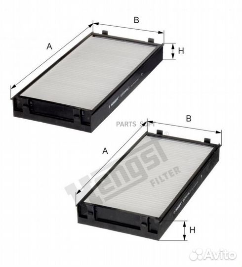 Hengst filter E2944LI-2 Фильтр салона к/кт 2шт