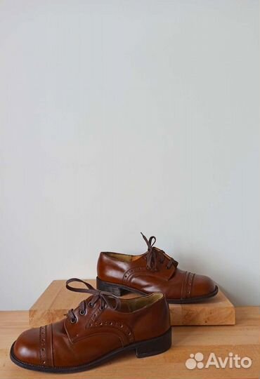 Ботинки кожаные винтаж ретро