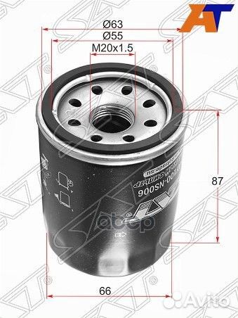 Фильтр масляный nissan VK#, VQ30DE,VG33E,TB#