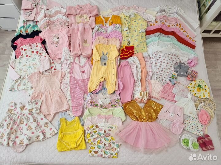 Вещи на девочку с рождения до года 62-80 р