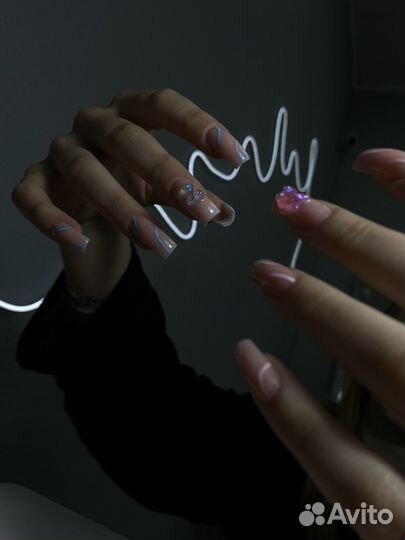 Наращивание ногтей покрытие гель лак маникюр