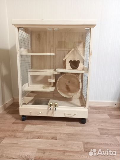 Клетка - витрина для шиншилл, дегу