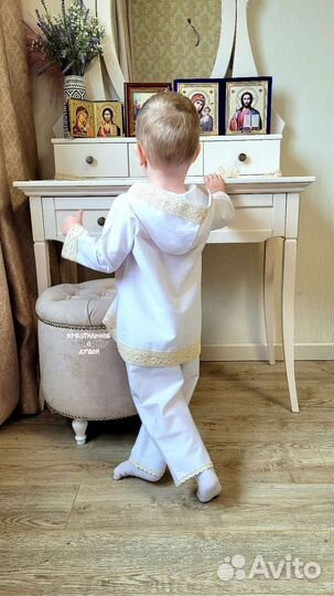 Крестильный набор для мальчика 92 - 98 см