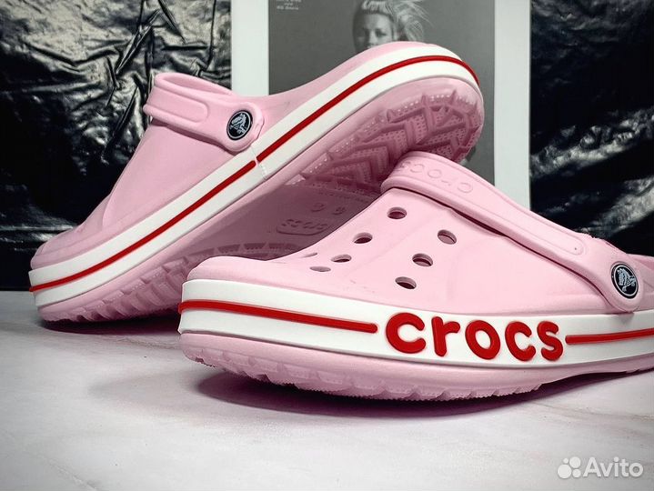 Crocs сабо мужские розовые