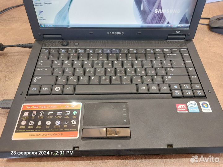 Ноутбук Samsung R20, рабочий