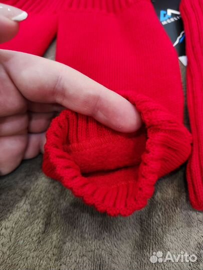 Комплект шапка шарф митенки для девочки