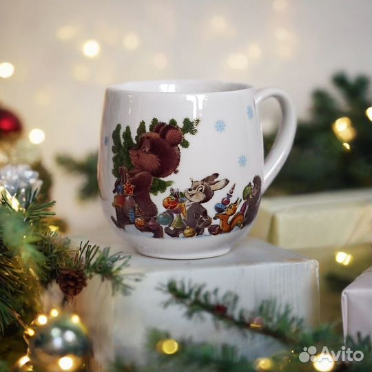 Новогодняя чашка в подарочной упаковке