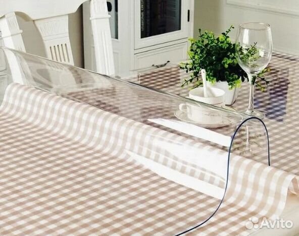 Силиконовая скатерть пвх гибкое стекло под размер