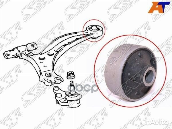 Сайлентблок переднго рычага здний toyota harrie