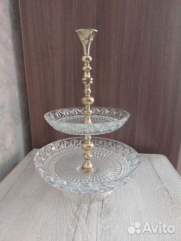 Ваза для фруктов хрусталь