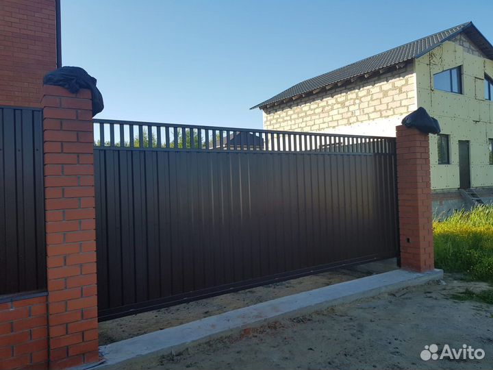 Откатные ворота с монтажом под ключ