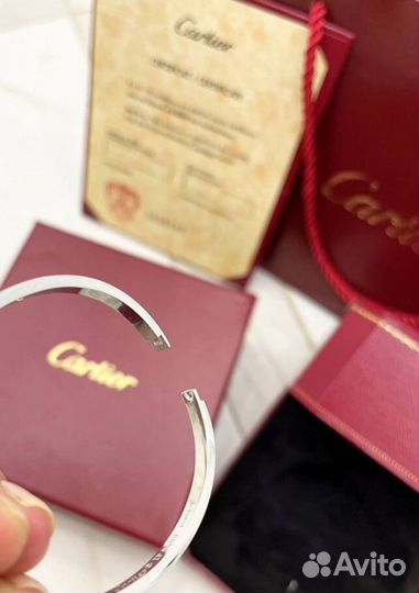 Браслет cartier love тонкий