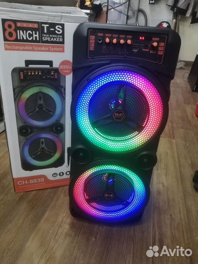 Колонка портативная Bluetooth CH-8839 с микрофоном