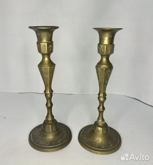 Старинные подсвечники латунь