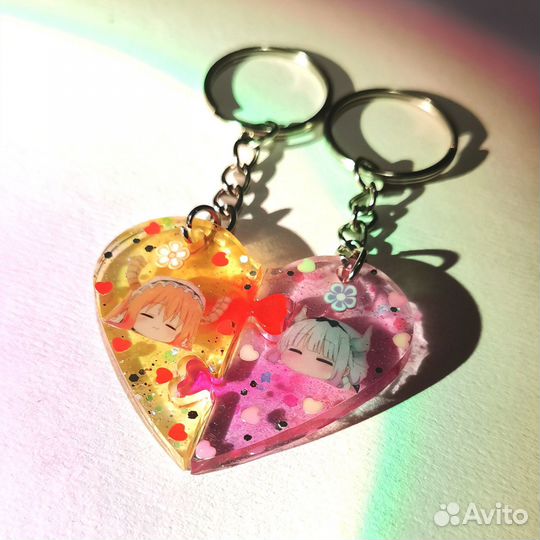 Аниме брелоки парные дракон горничная Канна тору