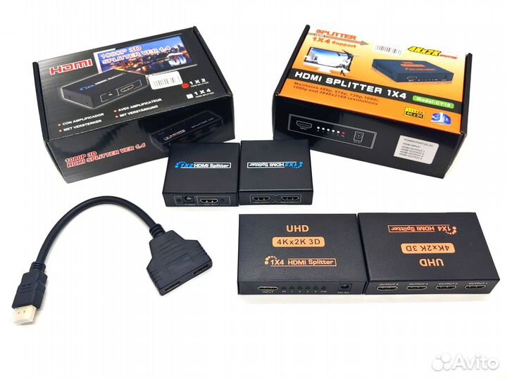 Hdmi сплиттер и разветвители 1x2/1x4