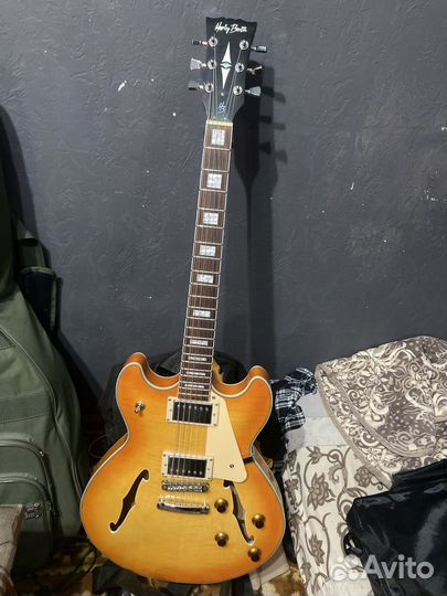 Электрогитара harley benton hb 35 plus lemon